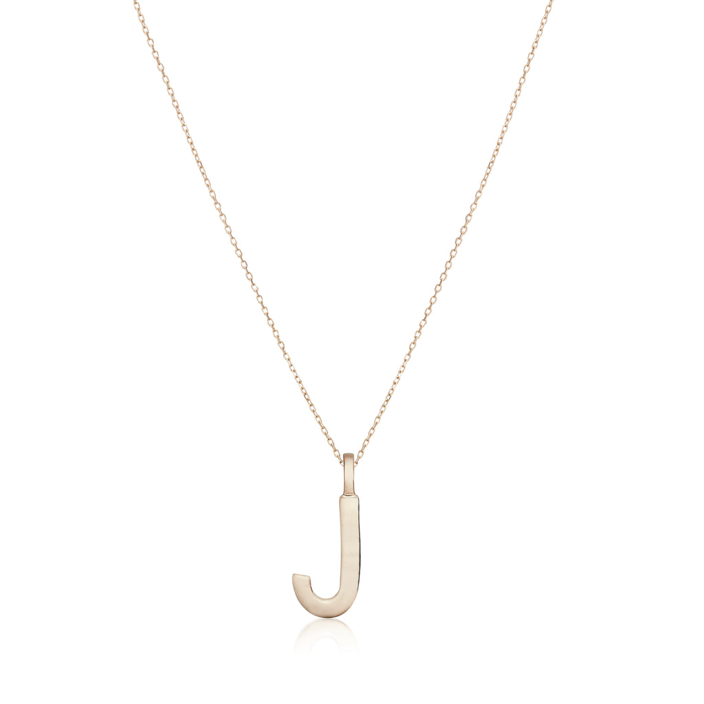 LETTERS, J Mega Pendant, Gold