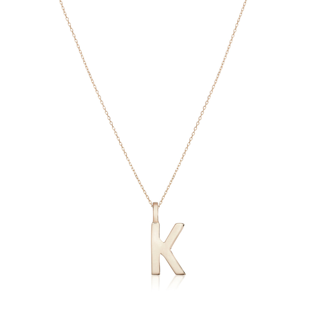 LETTERS, K Mega Pendant, Gold