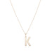 LETTERS, K Mega Pendant, Gold