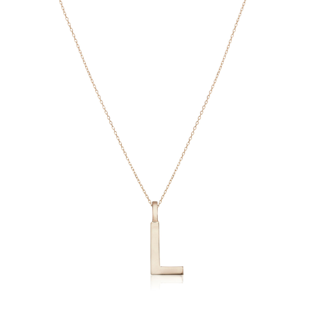 LETTERS, L Mega Pendant, Gold