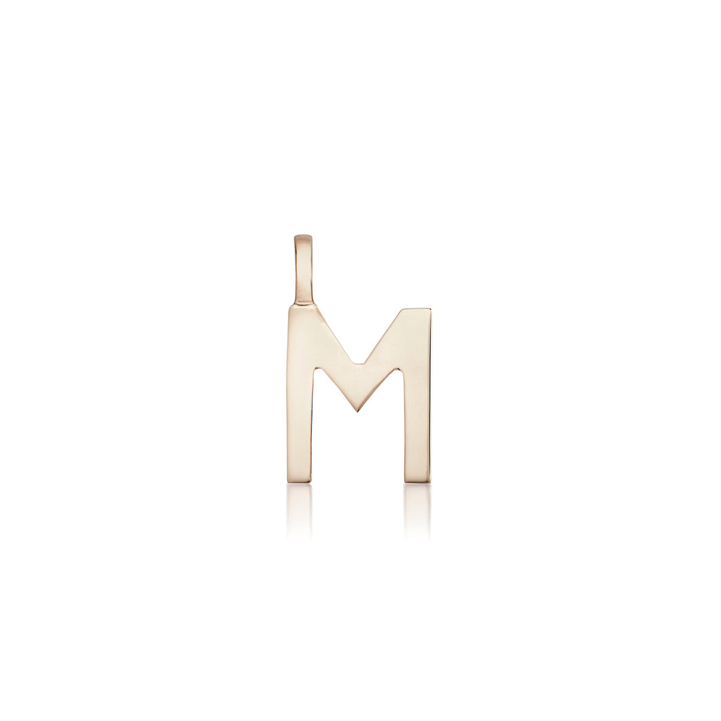 LETTERS, M Mega Pendant, Gold