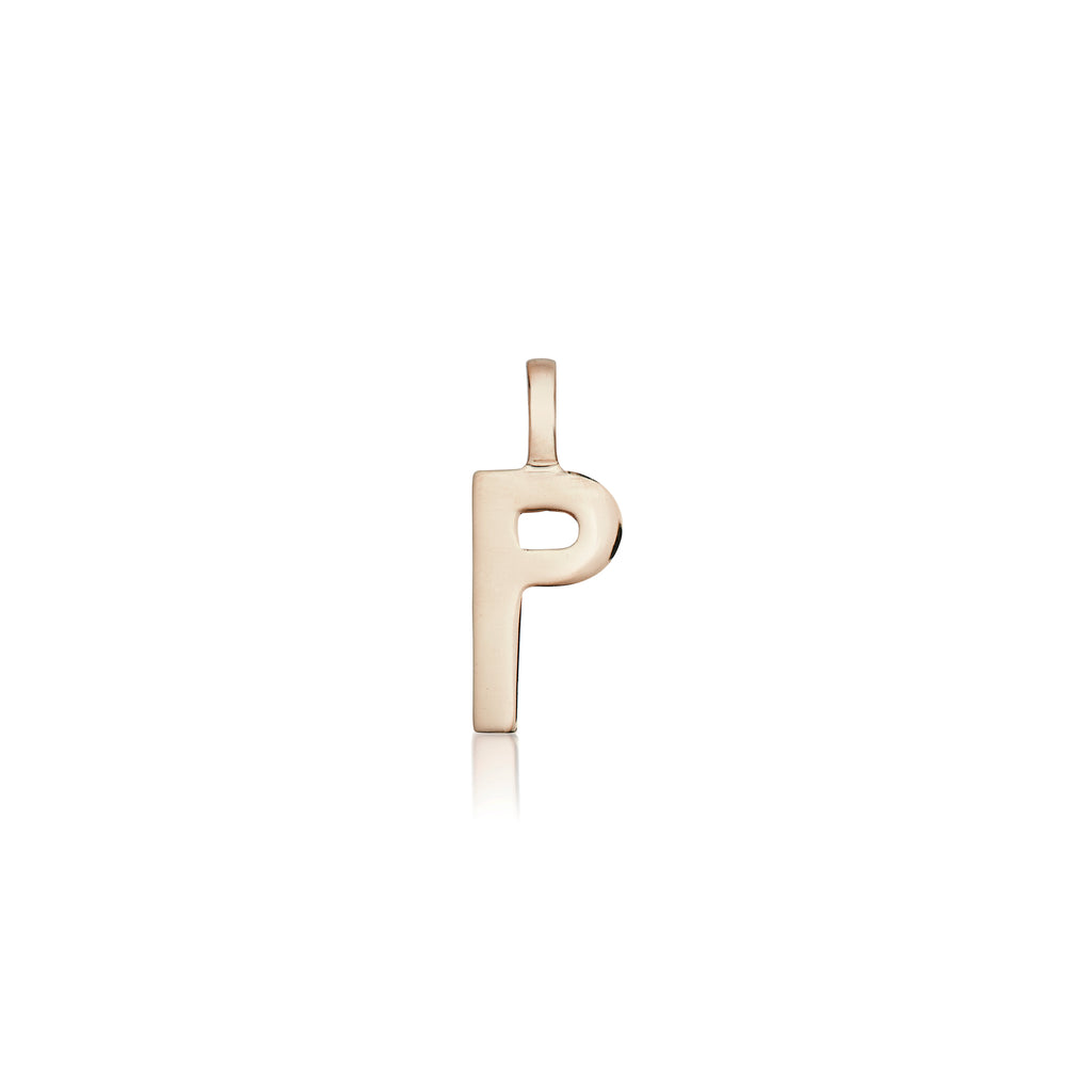 LETTERS, P Mega Pendant, Gold