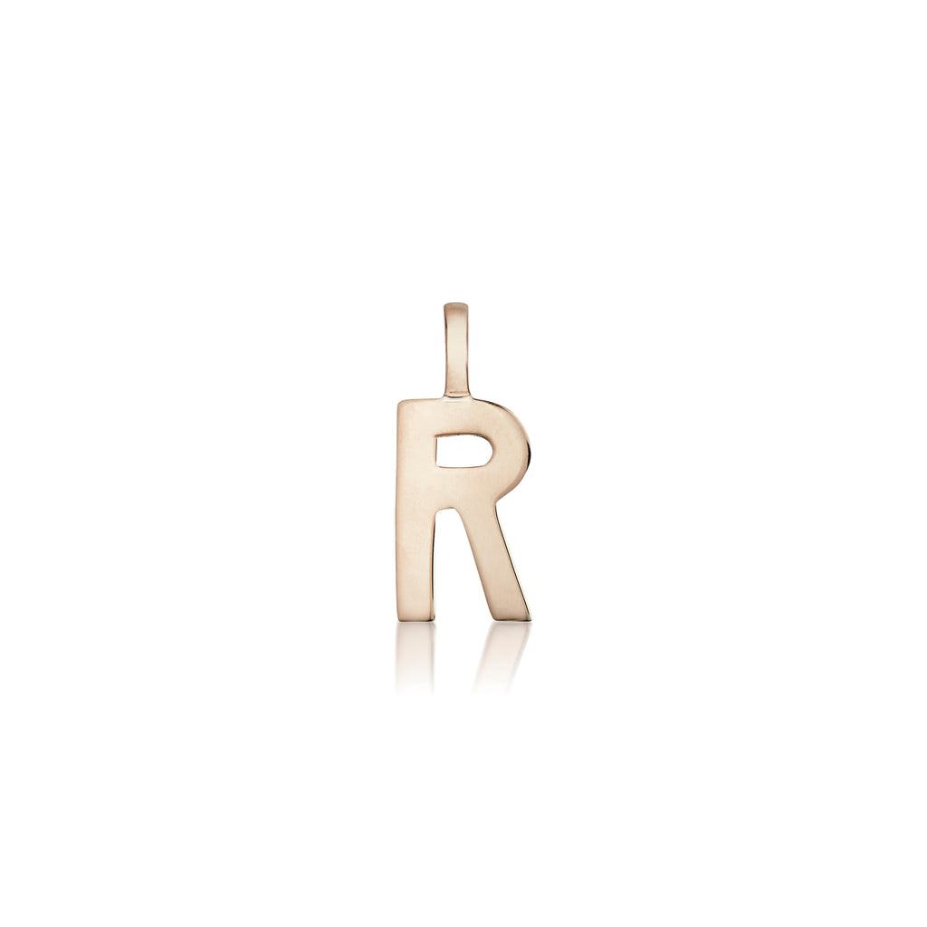 LETTERS, R Mega Pendant, Gold