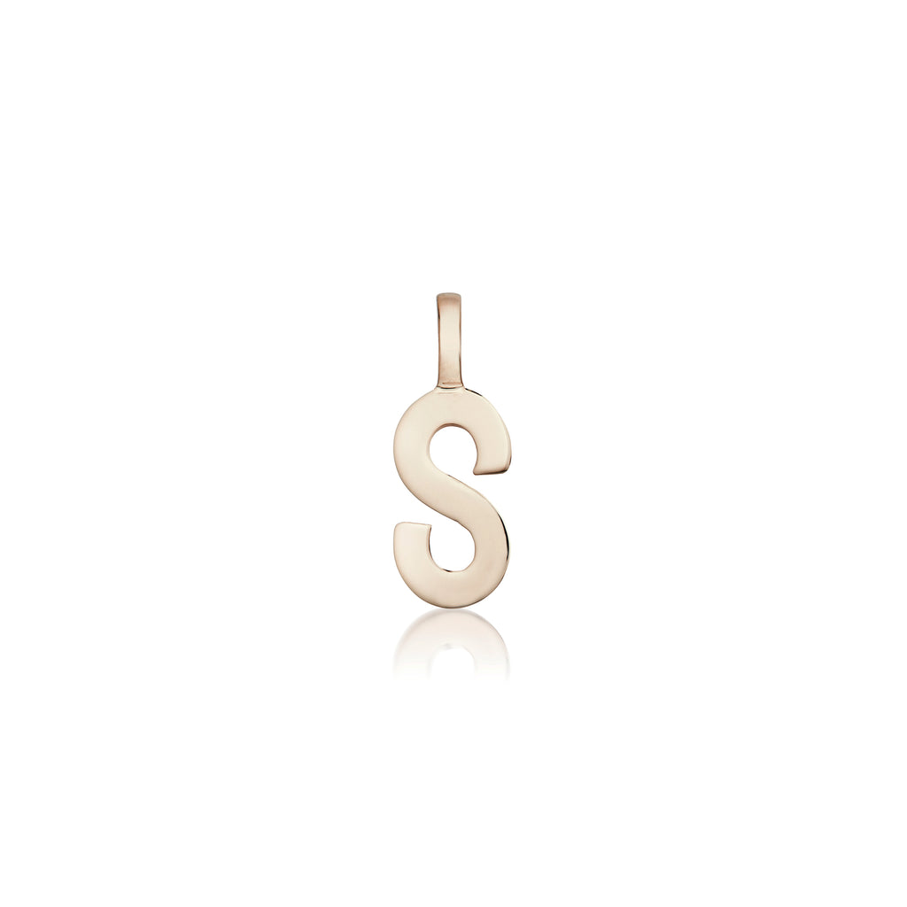 LETTERS, S Mega Pendant, Gold