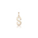 LETTERS, S Mega Pendant, Gold