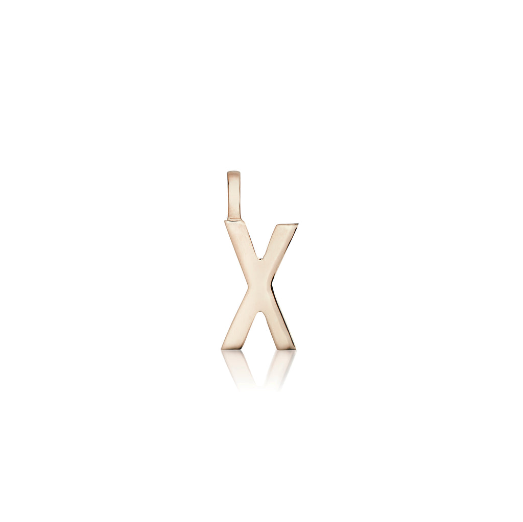 LETTERS, X Mega Pendant, Gold