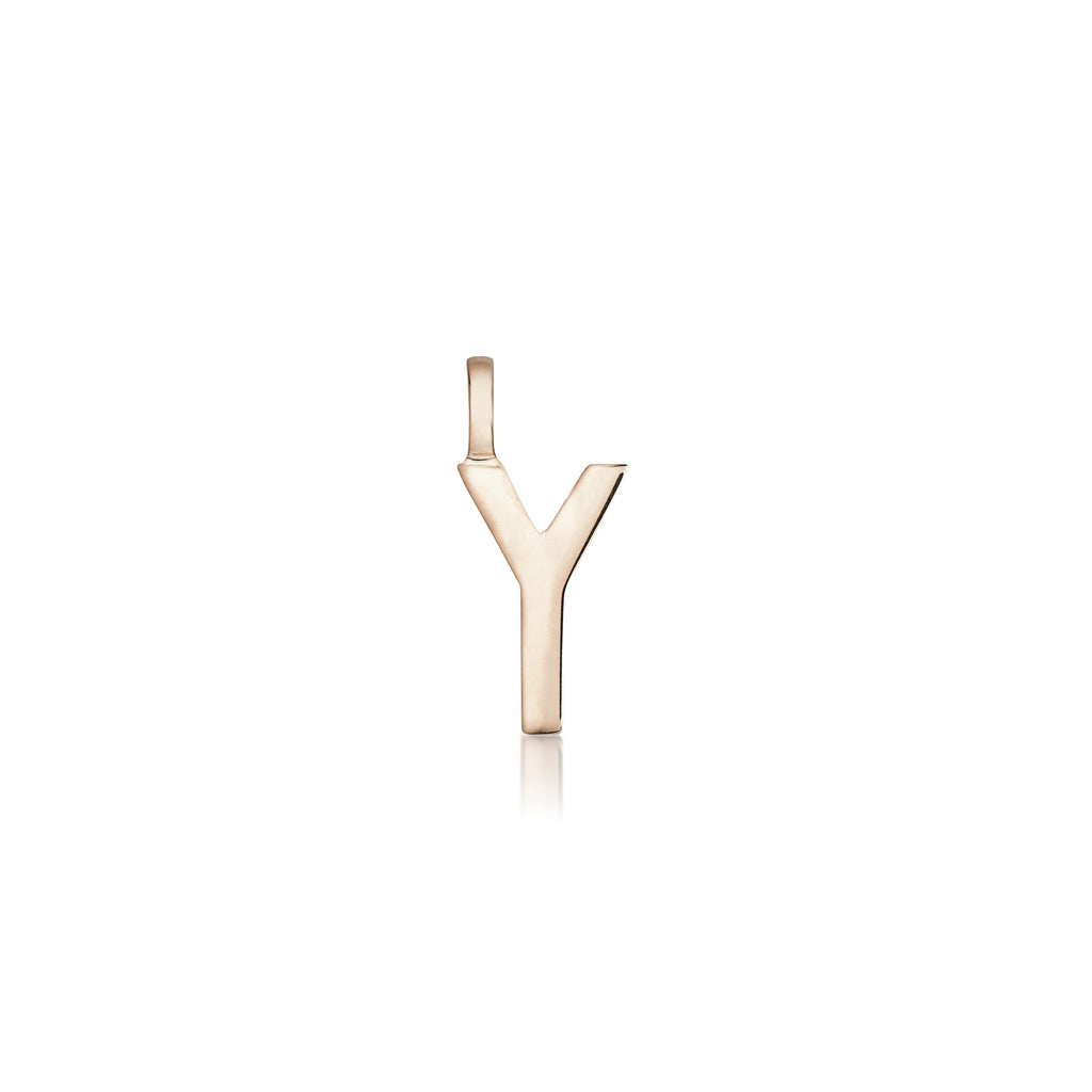 LETTERS, Y Mega Pendant, Gold