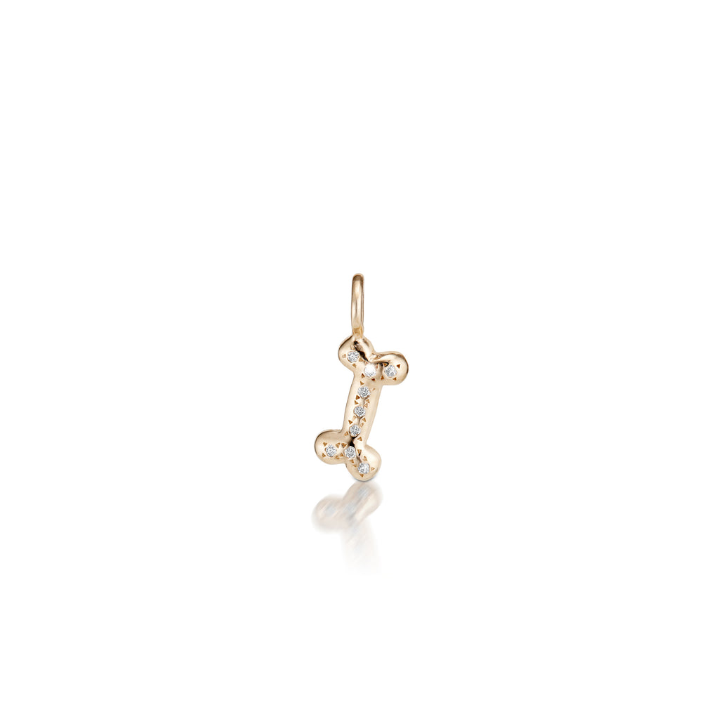 Paris, Marly Bone Diamond Pendant, Gold/diamonds