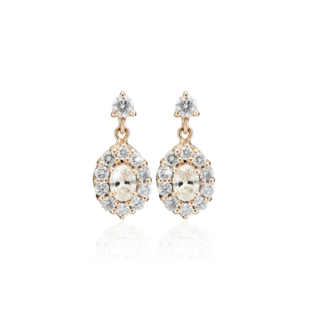 HERITAGE, New Vintage Earrings /Diamonds/Gold