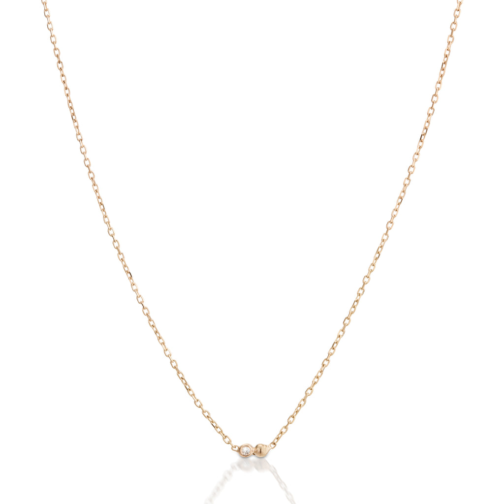 SEATTLE, Flight Duo Necklace, Gold/Diamond