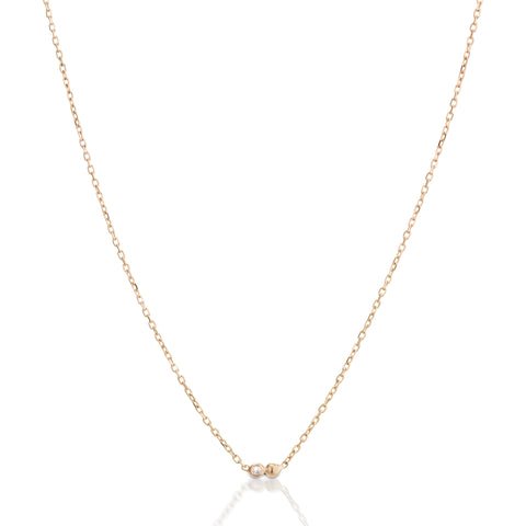SEATTLE, Flight Duo Necklace, Gold/Diamond