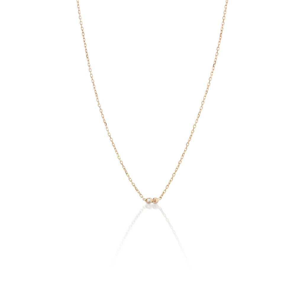 SEATTLE, Flight Duo Necklace, Gold/Diamond