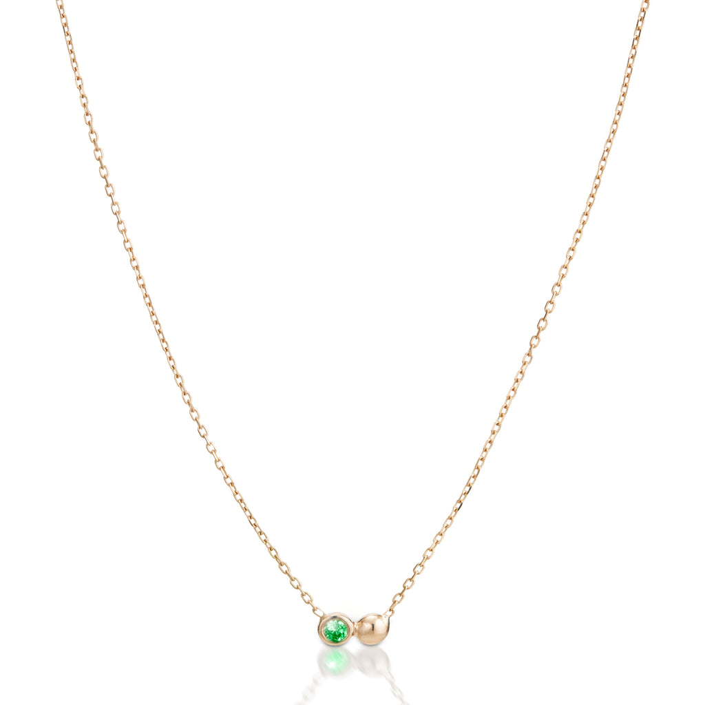SEATTLE, Tech Duo Necklace, Gold/Emerald