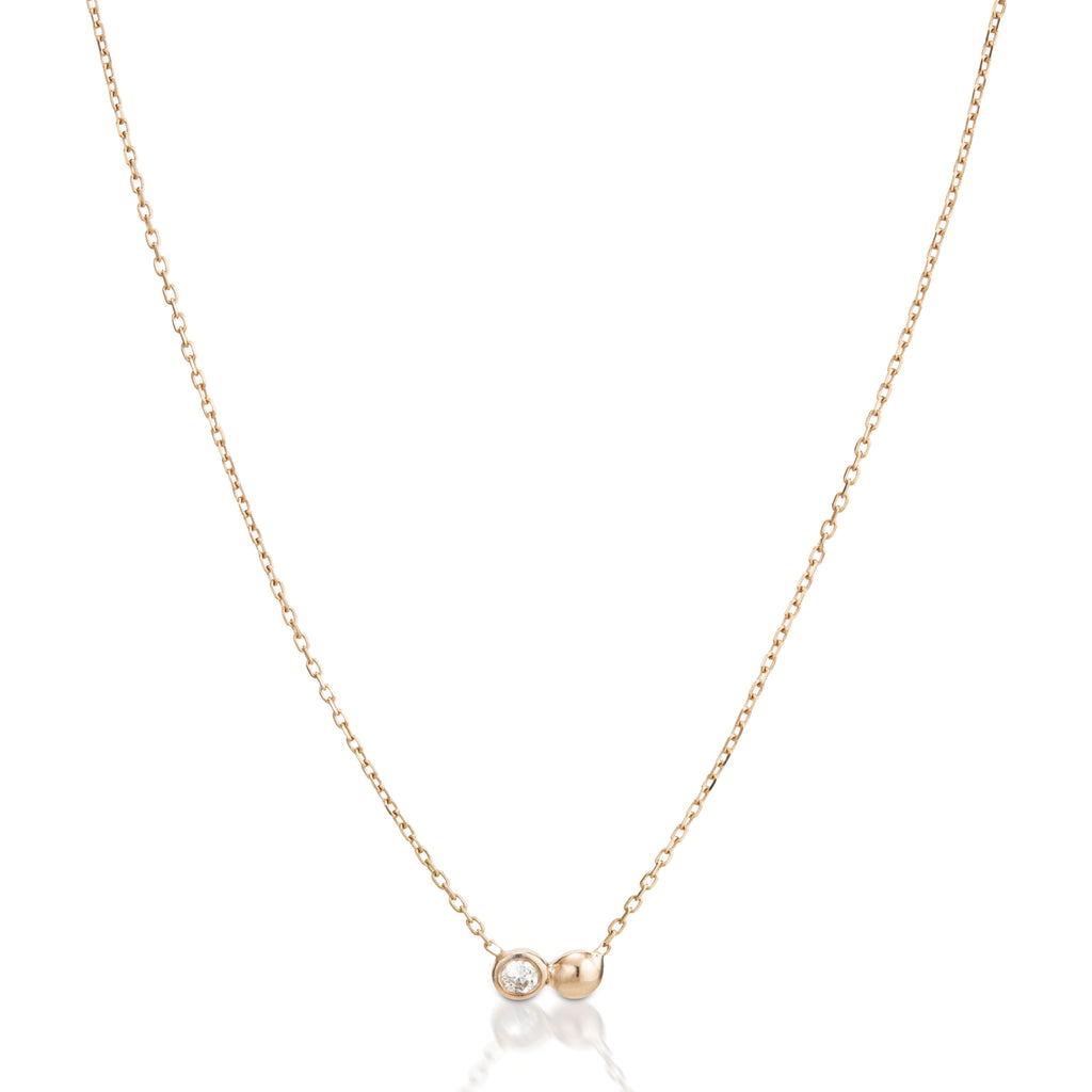 SEATTLE, Tech Duo Necklace, Gold/Diamond