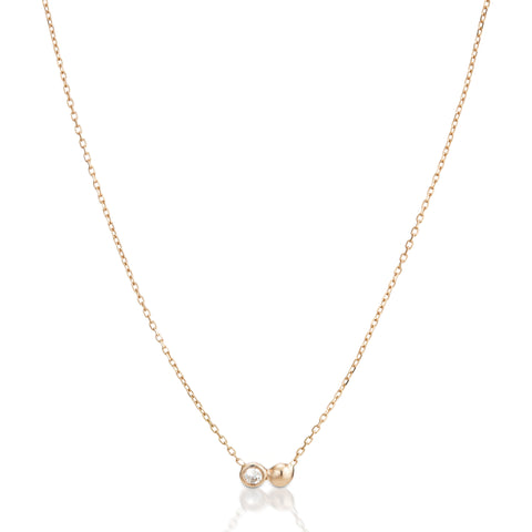 SEATTLE, Tech Duo Necklace, Gold/Diamond