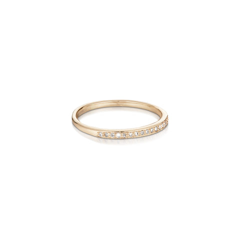 ALIGNED, 1/3-Smooth Ring, Gold/White