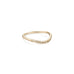 ALIGNED, 1/3-Smooth Curve Ring, Gold/White
