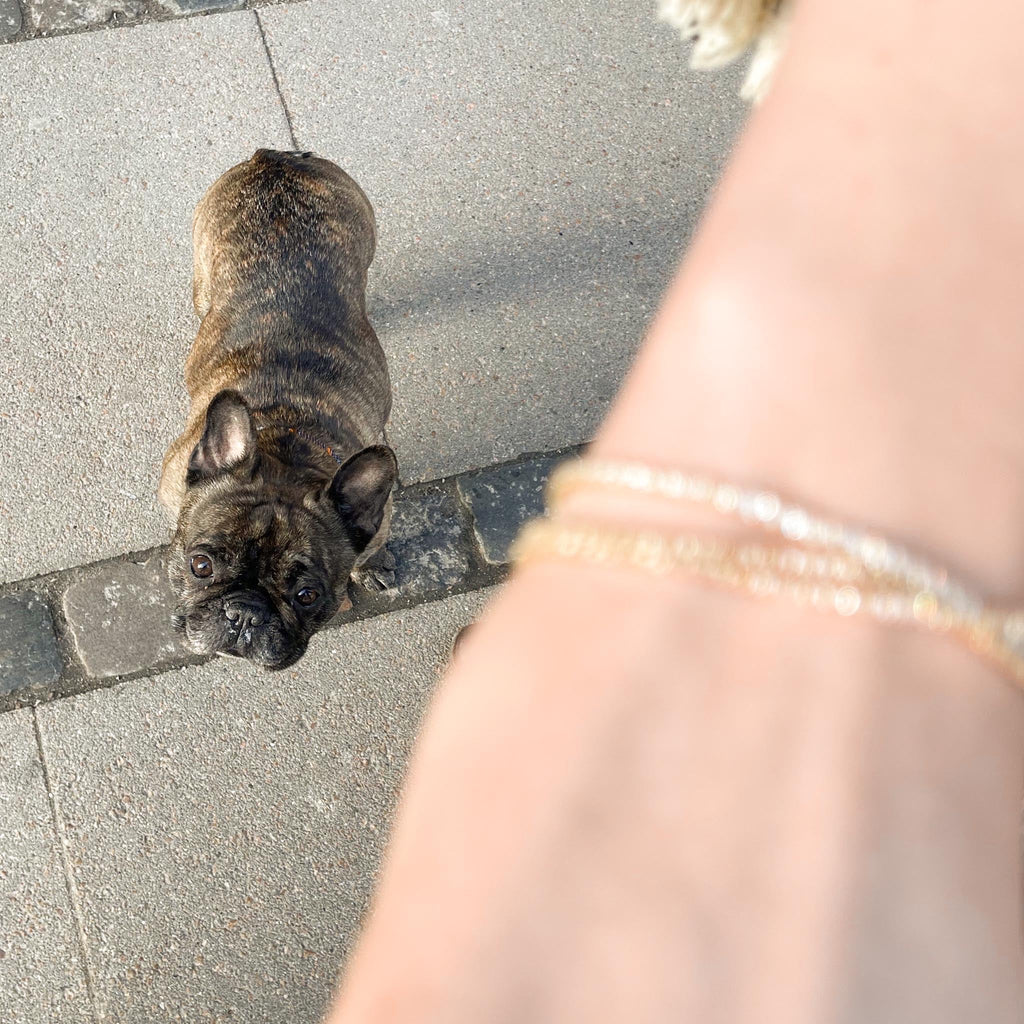 Aligned, TENNIS 1,89 tcw/2mm-16cm, Gold/White