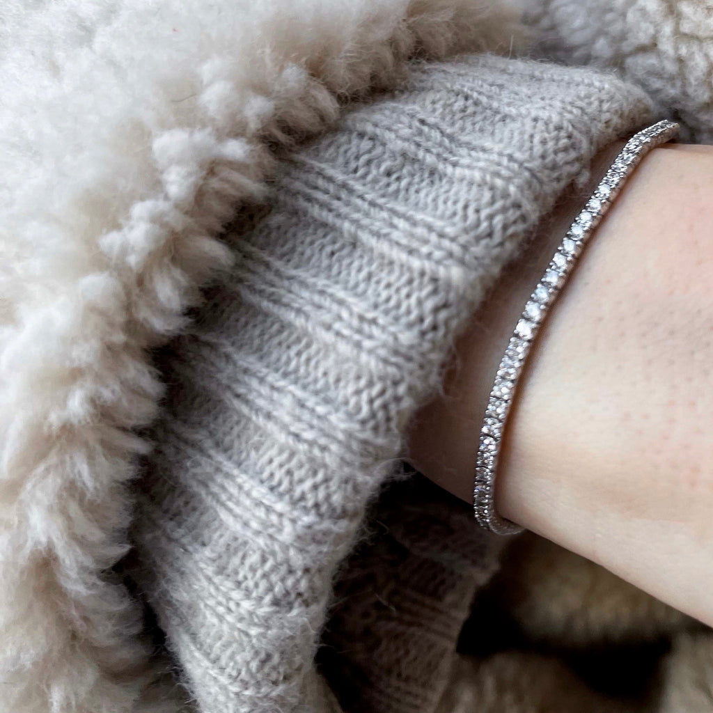 Aligned, TENNIS 2,35 tcw/2,0mm-19cm, White/White