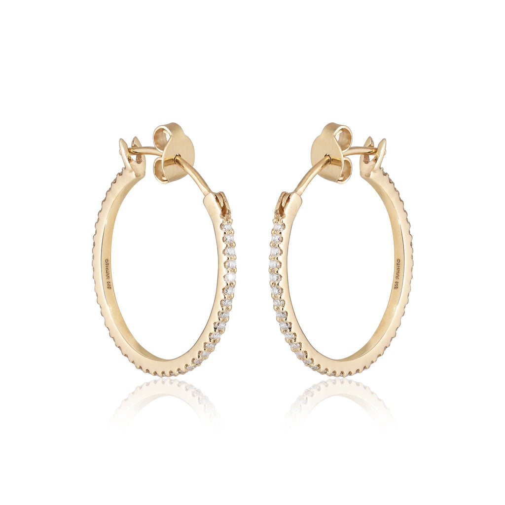 BALANCED, Hoops 22mm 0,60ct, Gold/White