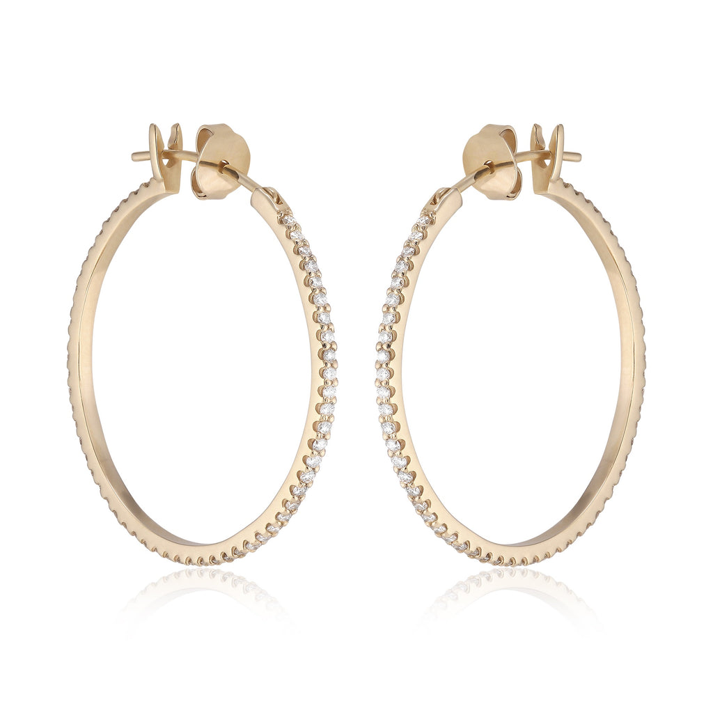 BALANCED, Hoops 30mm 0,85ct, Gold/White