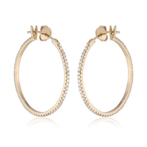 BALANCED, Hoops 30mm 0,85ct, Gold/White