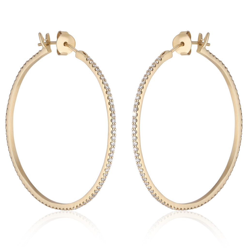 BALANCED, Hoops 40mm 1,30ct, Gold/White