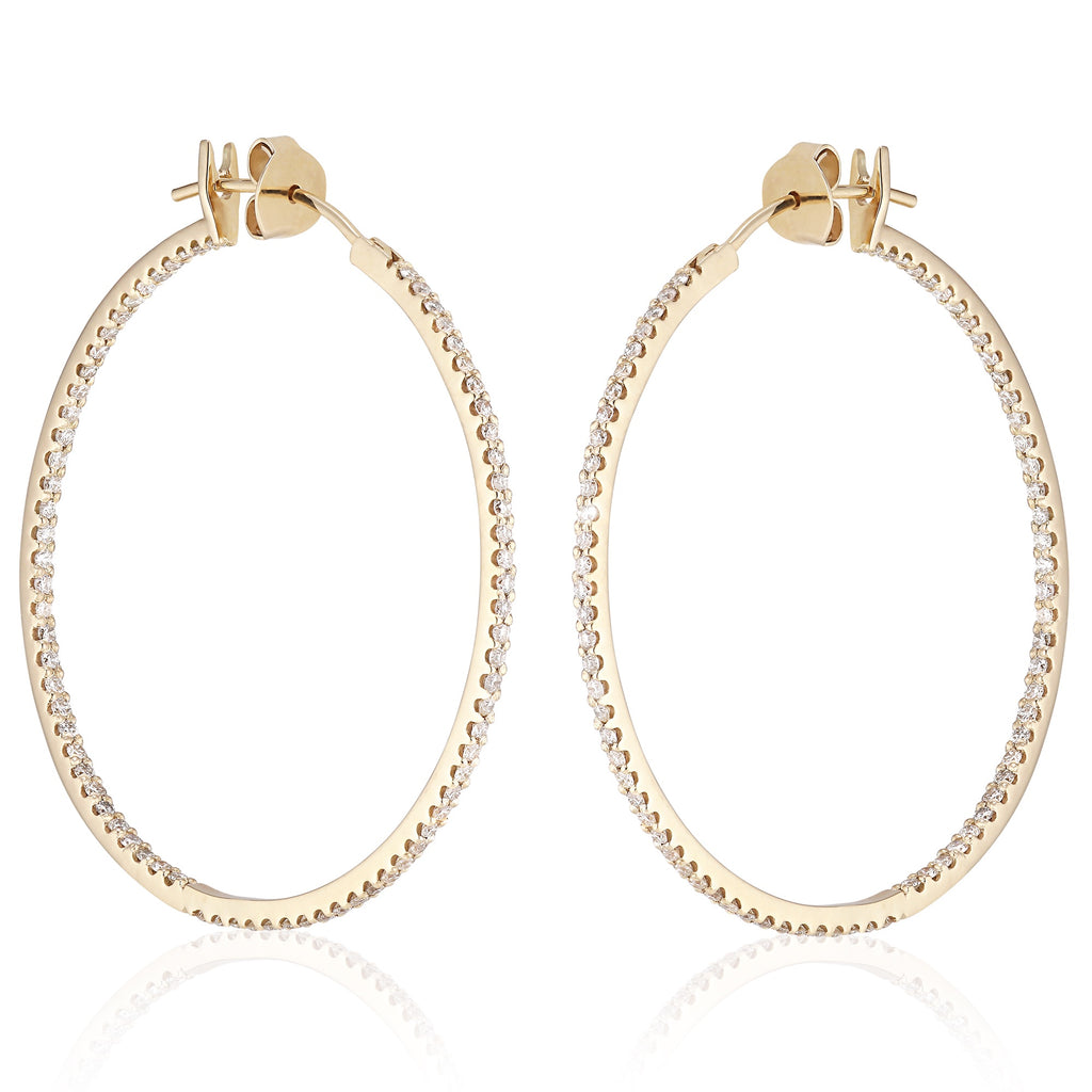 BALANCED, Hoops 40mm Inside-Out 1,30ct, Gold/White