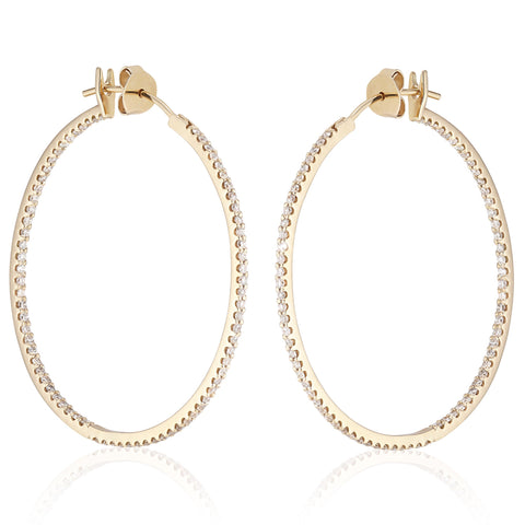 BALANCED, Hoops 40mm Inside-Out 1,30ct, Gold/White