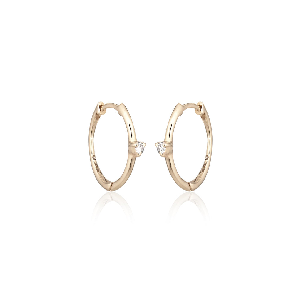 OLYMPIA, Artemis huggies 16mm, Gold/White