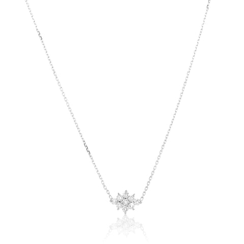 OLYMPIA, Dianysos Vertical Necklace, White/White