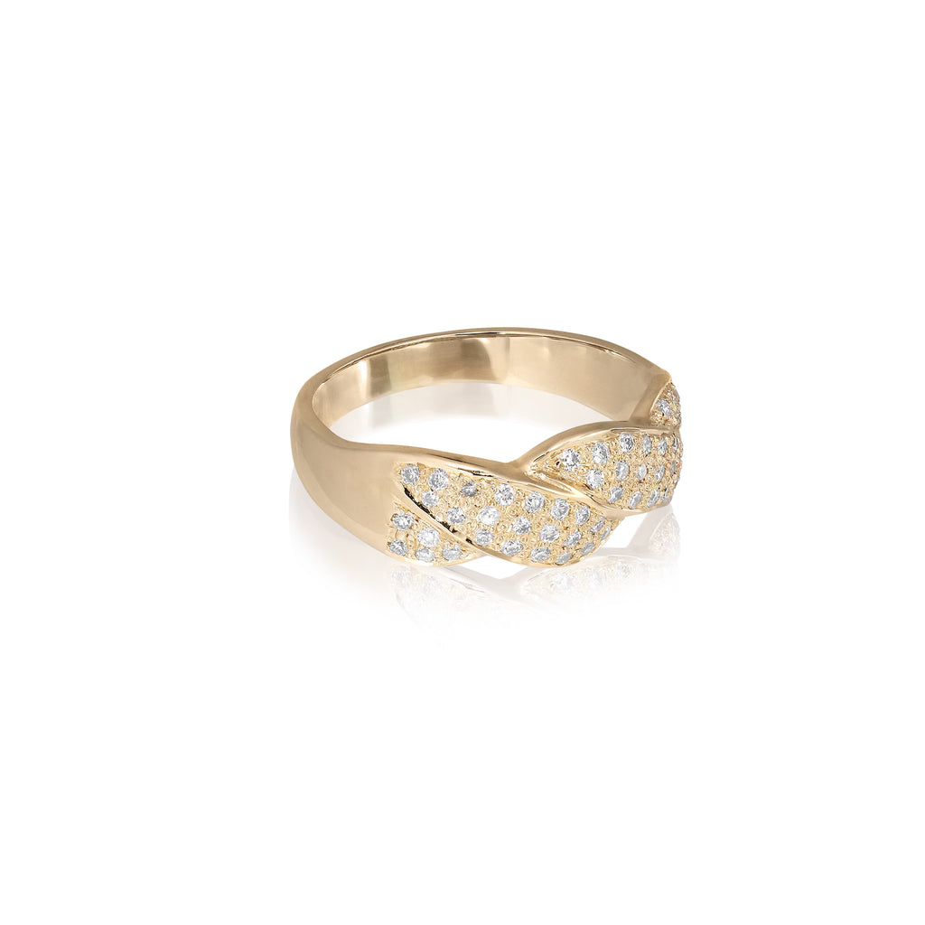 Aligned, Half-Braided, Gold/White