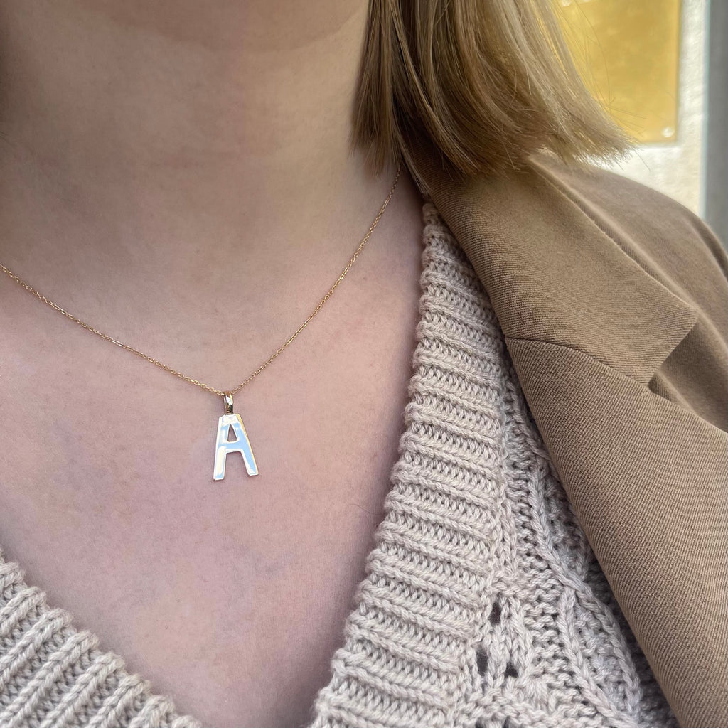 LETTERS, A Mega Pendant, Gold