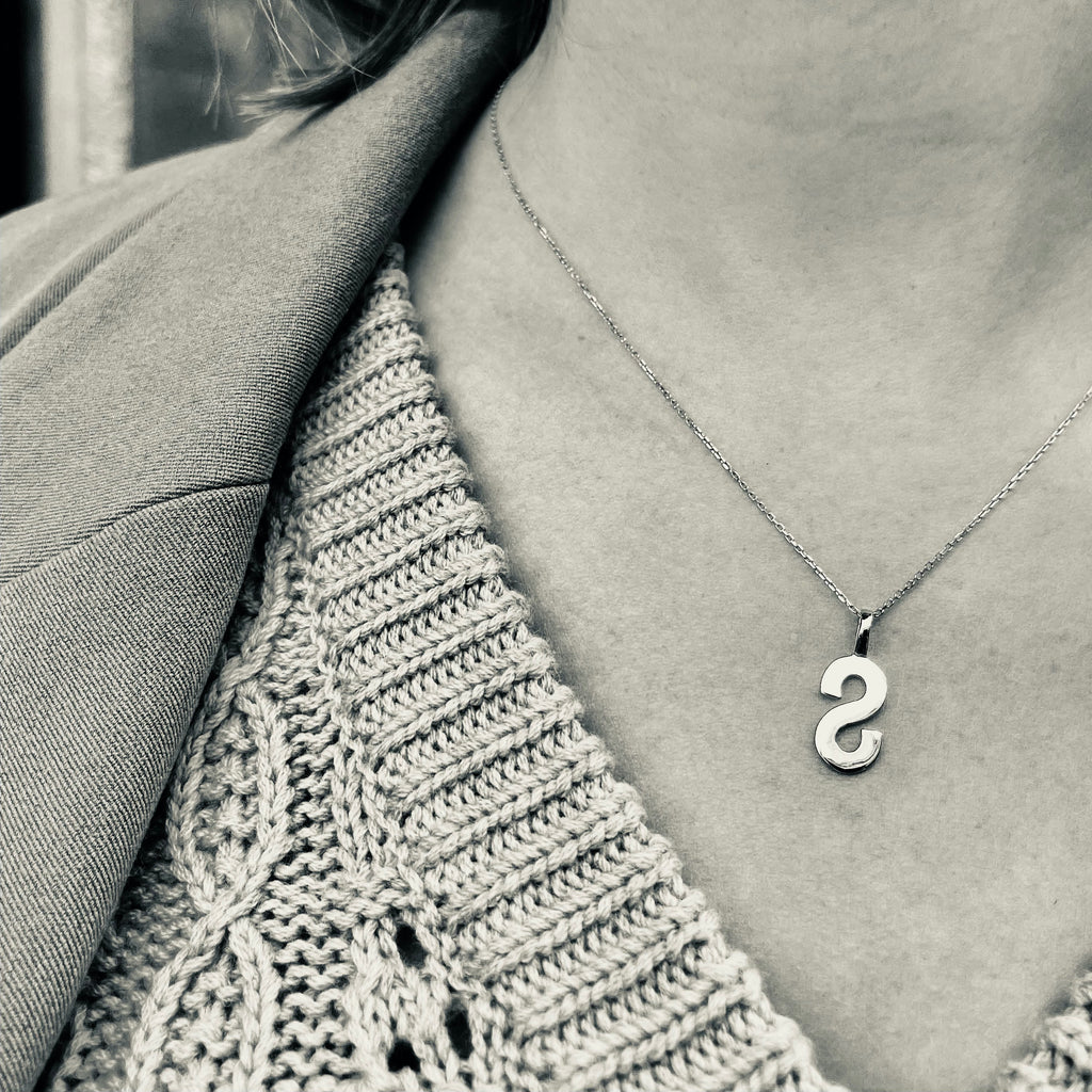 LETTERS, S Mega Pendant, Gold