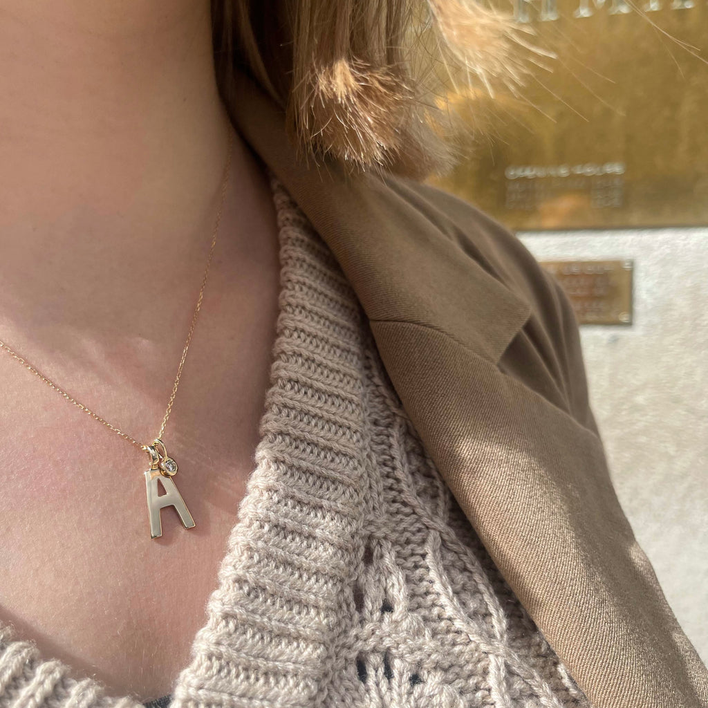 LETTERS, A Mega Pendant, Gold