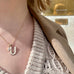 LETTERS, U Mega Pendant, Gold