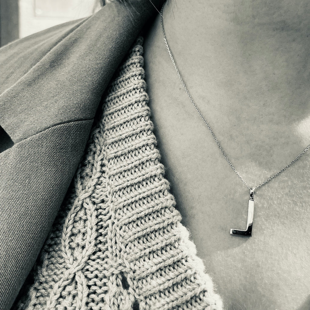 LETTERS, L Mega Pendant, Gold