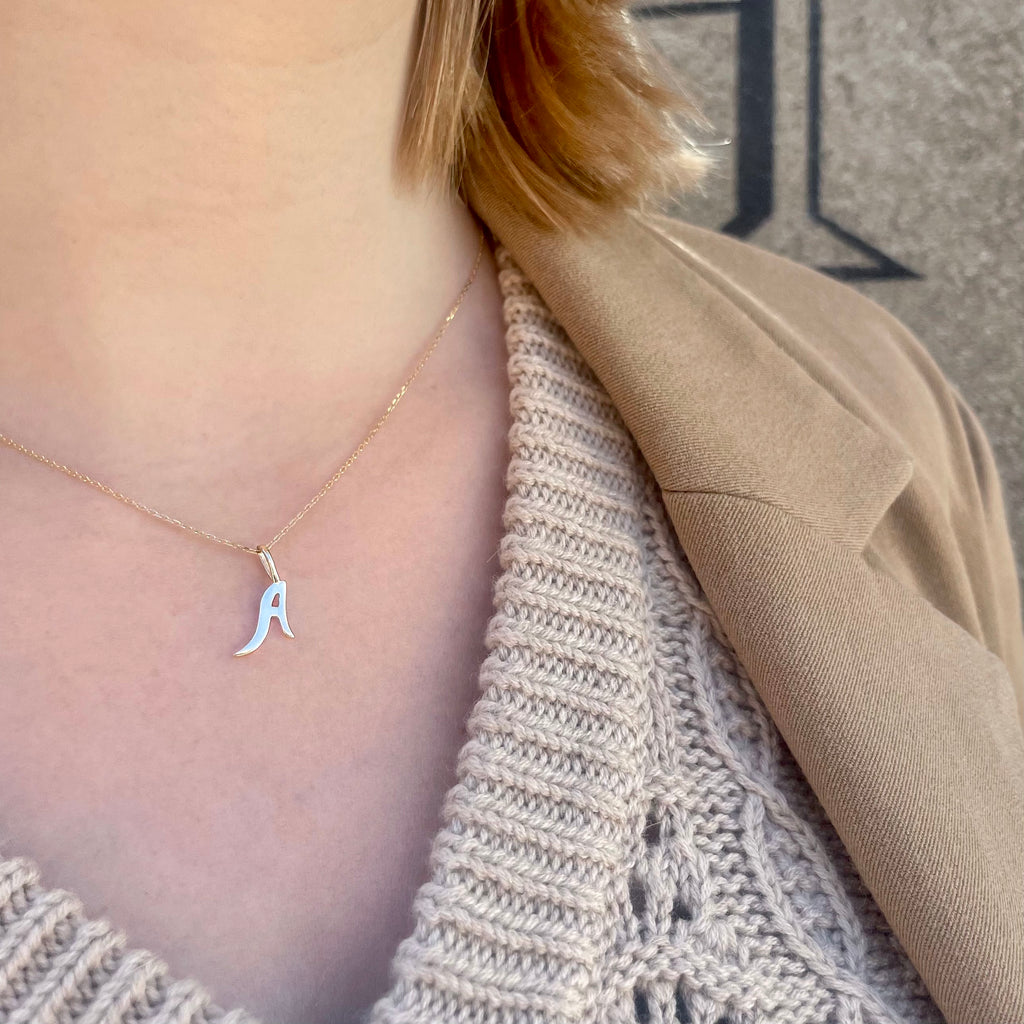 LETTERS, A Pendant, Gold
