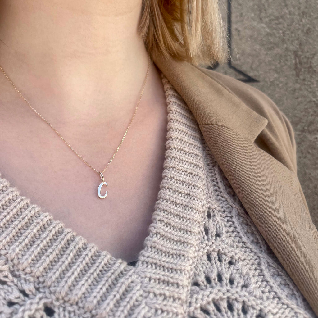 LETTERS, C Pendant, Gold