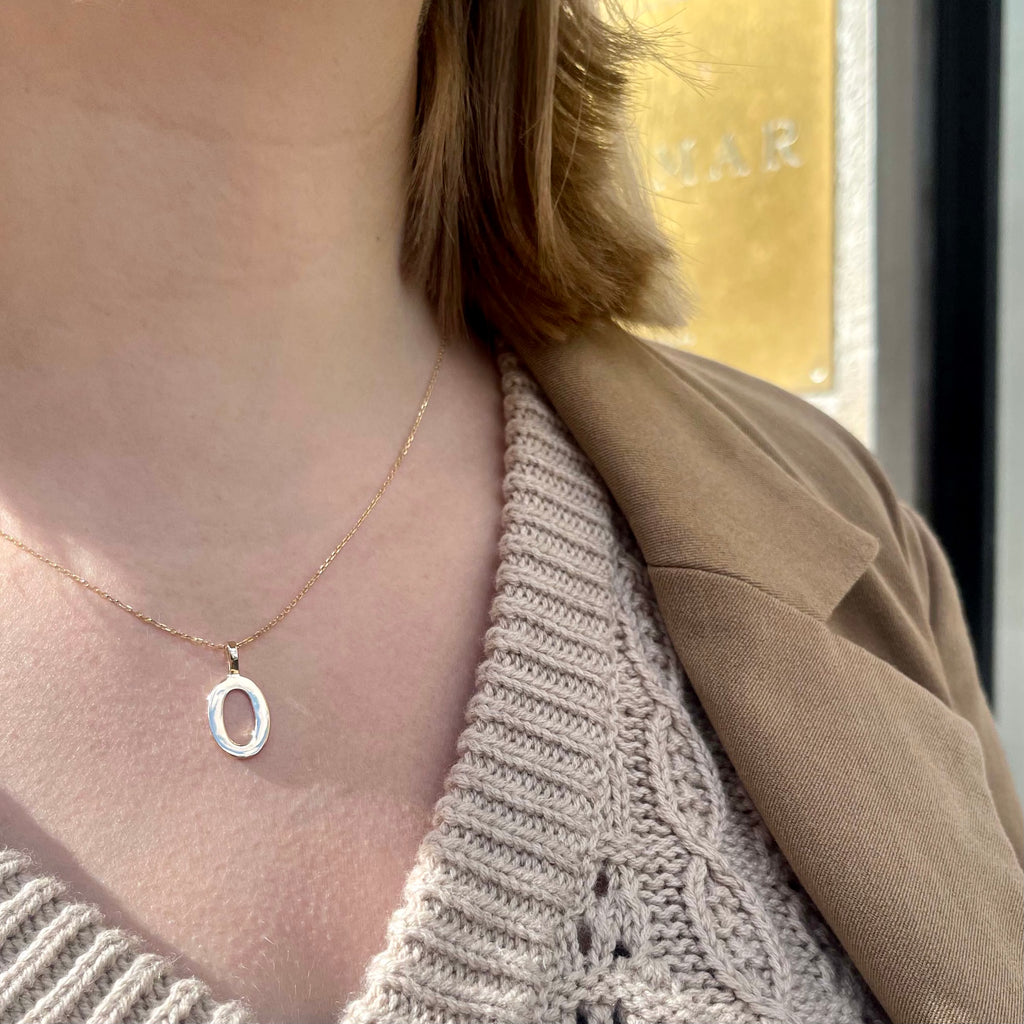 LETTERS, O Mega Pendant, Gold