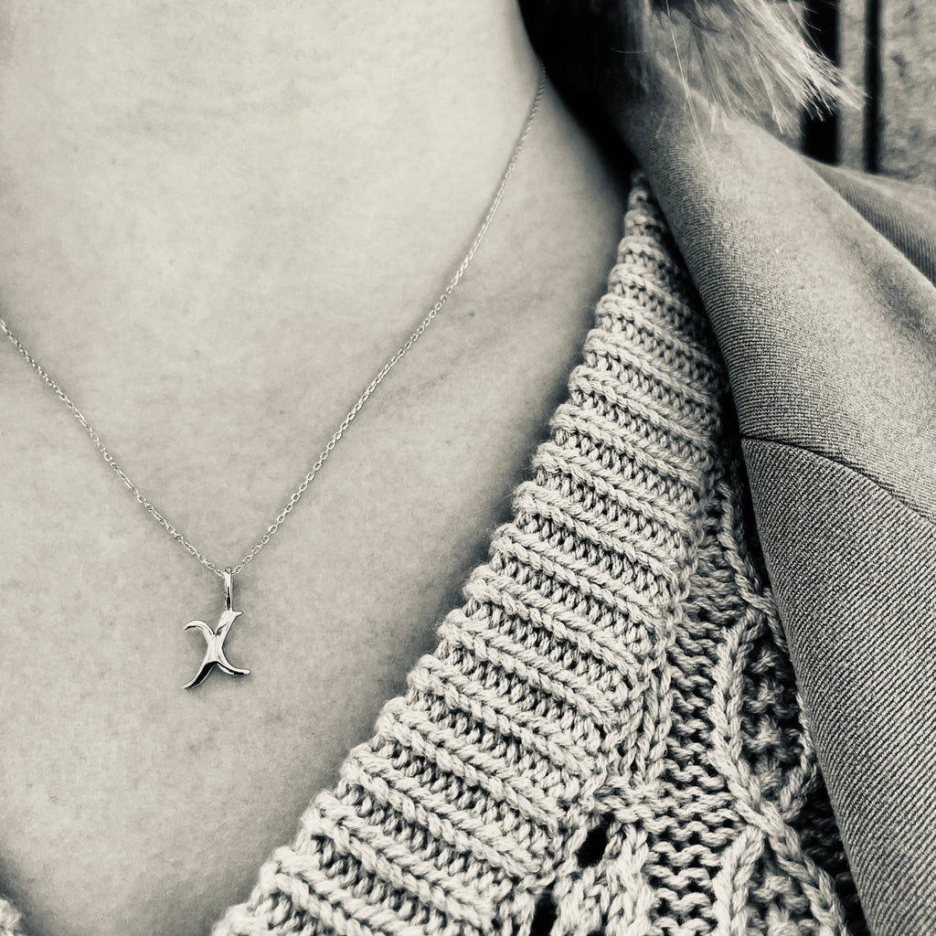LETTERS, X Pendant, Gold
