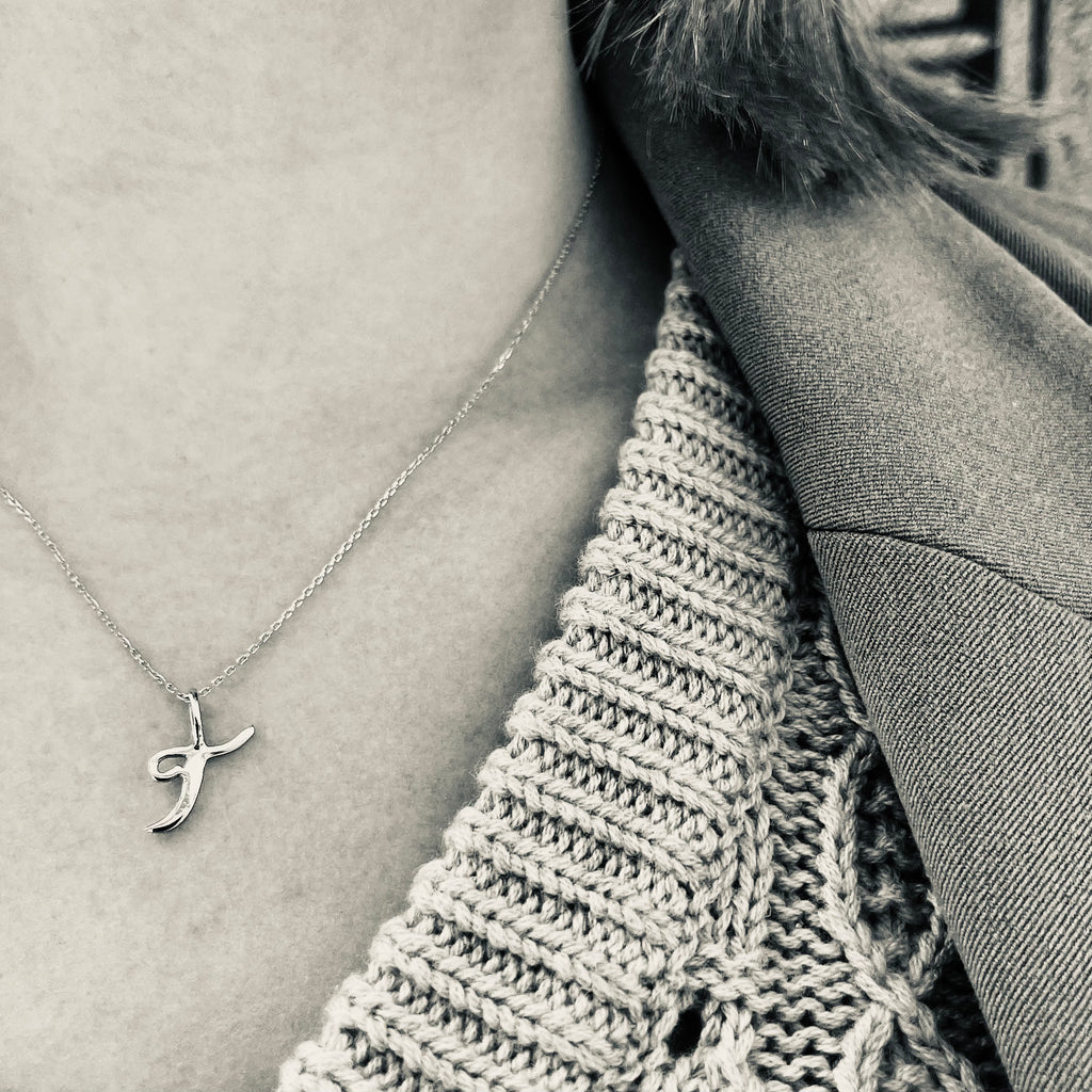 LETTERS, T Pendant, Gold