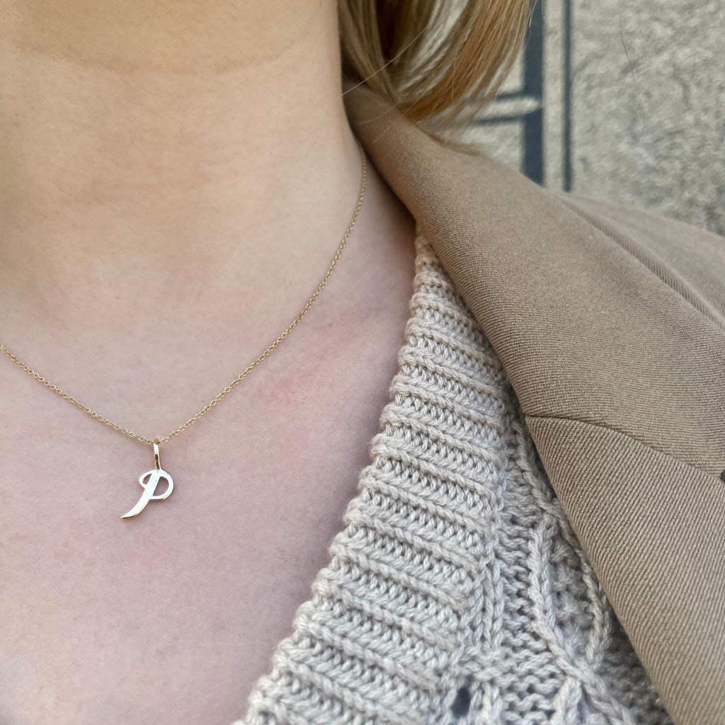 LETTERS, P Pendant, Gold