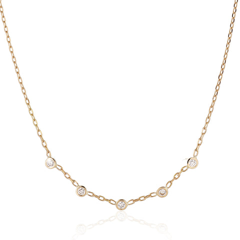 RIO, Hymn Mega Necklace, Gold/White