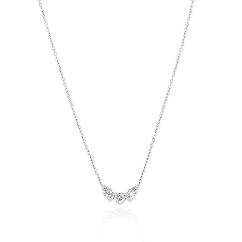 OLYMPIA, Poseidon Arch Necklace 0,32ct, White/White