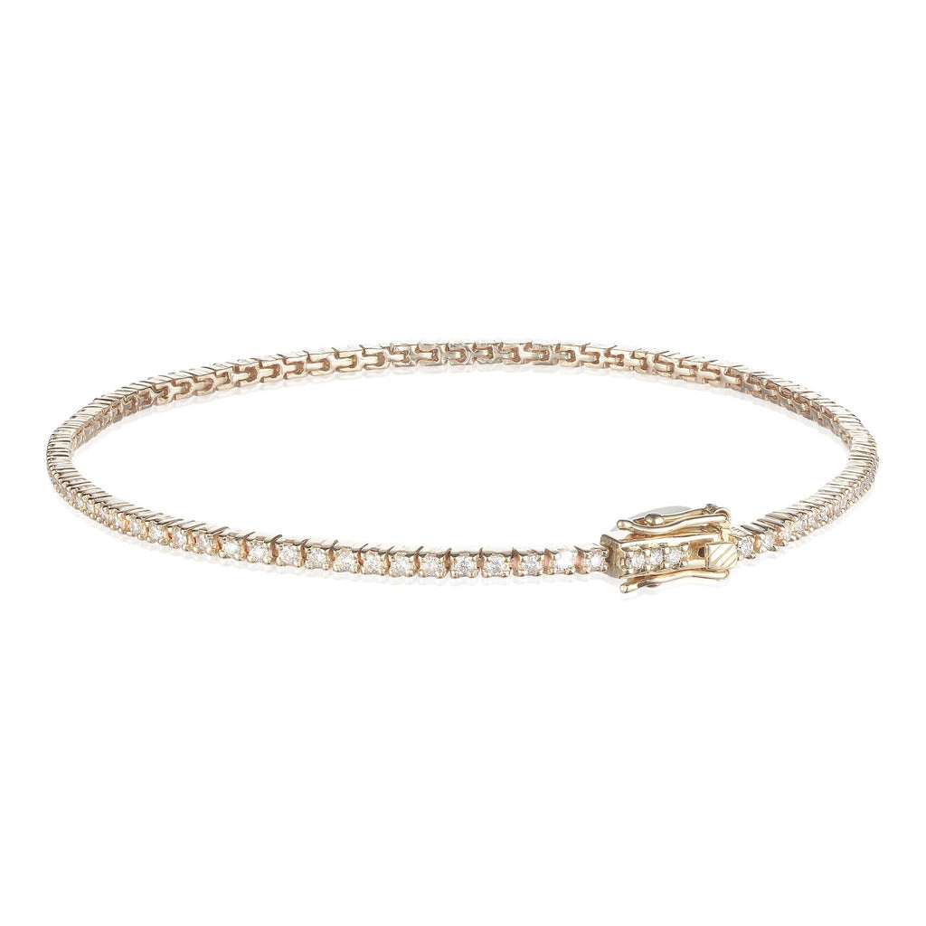 Aligned, TENNIS 0,77tcw/1,2mm-18cm, Gold/White