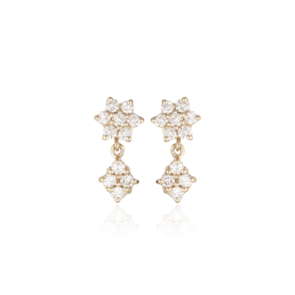 TUSCANY, Pitigliano Earring, Gold/White