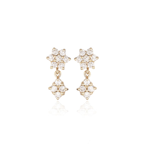 TUSCANY, Pitigliano Earring, Gold/White