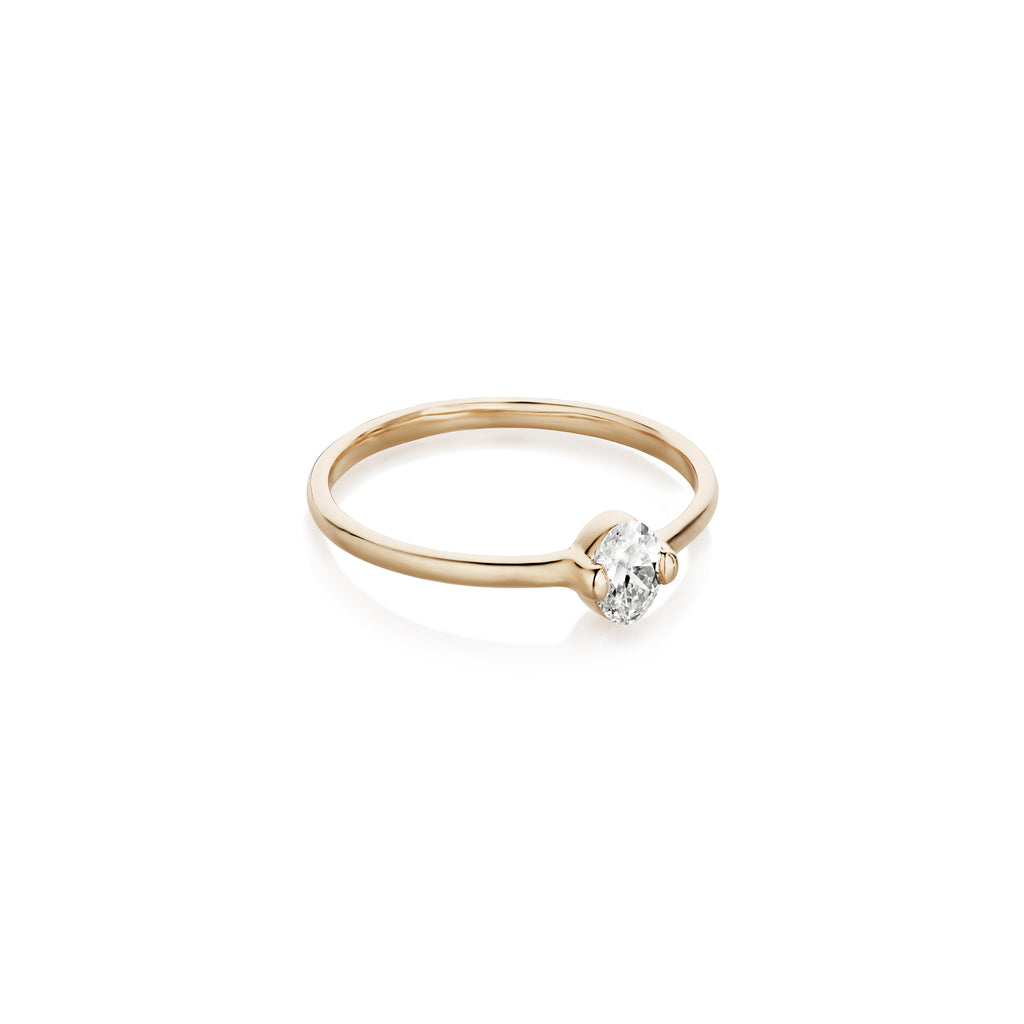 ROME, Arena Oval 0,30 tcw, Gold/White