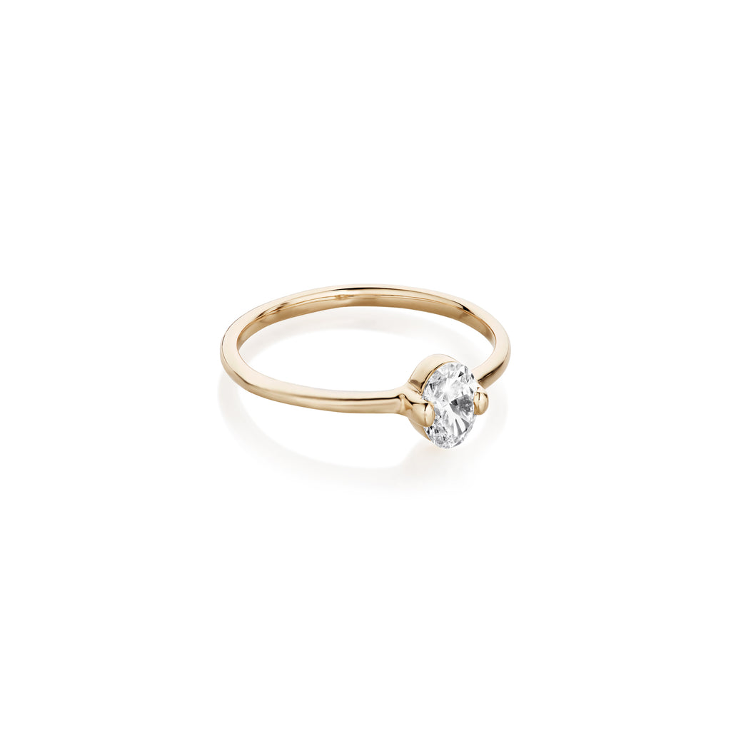 ROME, Pantheon Oval 0,50 tcw, Gold/White